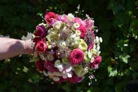 Blumenstrauss Hochzeit rosa-beige