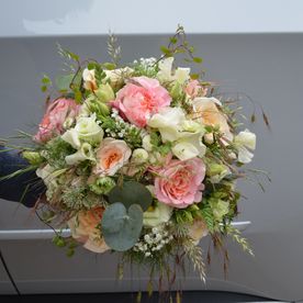 Blumenstrauss Hochzeit rosa-weiss